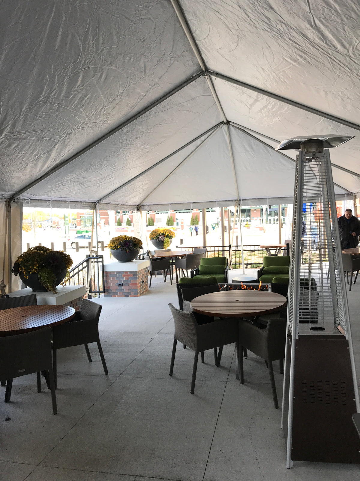 tented outdoor dining
